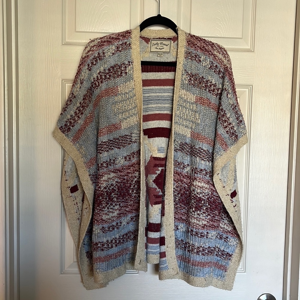 Lucky brand sz one size fits all knit kimono cardigan